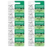 Seizaiken Seiko 397 SR726SW 1.55V 0%Hg Silver Oxide Watch Battery 10 Batteries Made in Japan