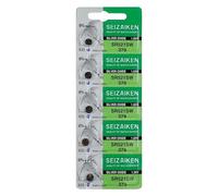 Seizaiken SR521SW 379 Silver Oxide Watch Battery, 1.55V, 0% Mercury, Made in Japan, Pack of 5