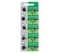 Seizaiken SR927SW 395 Silver Oxide Watch Battery, 1.55V, 0% Mercury, Made in Japan, Pack of 5