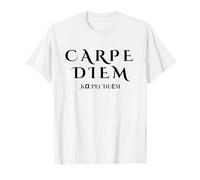 Seize the Day Carpe Diem Inspirational Latin in Black color T-Shirt