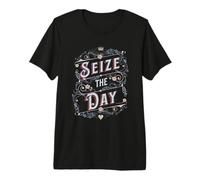 Seize the Day Motivational Quote Vintage Typography Premium T-Shirt