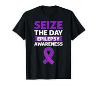 Seize The Day. Purple Ribbon Epilepsy Awareness T-Shirt