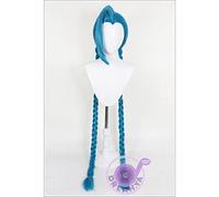 SEIZIS 120cm/47 LOL Jinx Cosplay Wig Blue Braids Plaits The Loose Cannon Synthetic Hair Halloween Party Carnival Role Play + Wig Cap Cosplay Anime Wig Coser