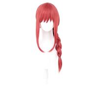 SEIZIS Anime Chainsaw Man Makima Cosplay Wig Long Straight Red Braid Hair Heat Resistant Synthetic Wig for Halloween Party Carnival Nightlife Concerts Weddings 70cm Cosplay Anime Wig Coser