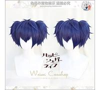 SEIZIS Anime Happy Sugar Life Shio Kobe Wig Cosplay Base Wig+ Ponytail Blue Short Hair Wig Halloween Cosplay Anime Wig Coser