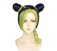 SEIZIS Anime JoJo's Bizarre Adventure Jolyne Kujo Jolyne Cujoh Wig Cosplay Costume Heat Resistant Synthetic Hair Wigs + Wig Cap Cosplay Anime Wig Coser