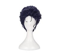 SEIZIS Anime Role Play For JoJos Bizarre Adventure Kujo Jotaro Cosplay Wig Black Blue Mixed Short Heat Resistant Synthetic Hair Cosplay Anime Wig Coser