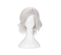 SEIZIS Anime Wig Devil May Cry 5 Cosplay V Wig,Short Wavy Wig,Costume Halloween Wig,for Halloween,Costume Party,Anime Show,Cosplay Event,Concerts(Color:Black) Cosplay Anime Wig Coser (Color : Zilver)