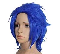 SEIZIS Anime Wig Fairy Tail Cosplay Levy Mcgarden Wig,Short Blue Wig,Costume Halloween Wig,For Halloween,Costume Party,Anime Show,Cosplay Event,Concerts Cosplay Anime Wig Coser