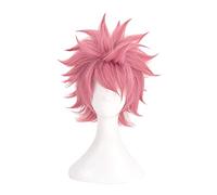 SEIZIS Anime Wig Fairy Tail Cosplay Natsu Dragneel Wig,Short Red Wig,Costume Halloween Wig,For Halloween,Costume Party,Anime Show,Cosplay Event,Concerts Cosplay Anime Wig Coser