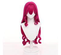 SEIZIS Anime Wig Fate Cosplay Fairy Knight Tristan Wig,Burgundy Long Curly Wig,Costume Halloween Wig,For Halloween,Costume Party,Anime Show,Cosplay Event,Concerts Cosplay Anime Wig Coser