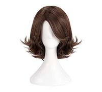 SEIZIS Anime Wig Final Fantasy X Cosplay Yuna Wig,Brown Short Curly Wig,Costume Halloween Wig,for Halloween,Costume Party,Anime Show,Cosplay Event,Concerts Cosplay Anime Wig Coser