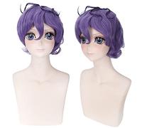 SEIZIS Anime Wig for Ib Garry Cosplay Wig,Purple Short Curly Wig,Costume Halloween Wig,For Halloween,Costume Party,Anime Show,Cosplay Event,Concerts Cosplay Anime Wig Coser