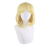 SEIZIS Anime Wig for Maria Campbell Cosplay Wig,Yellow Short Bob Wig,Costume Halloween Wig,For Halloween,Costume Party,Anime Show,Cosplay Event,Concerts Cosplay Anime Wig Coser