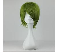 SEIZIS Anime Wig Kuroko no Basuke Cosplay Midorima Shintaro Wig,Short Green Wig,Costume Halloween Wig,for Halloween,Costume Party,Anime Show,Cosplay Event,Concerts Cosplay Anime Wig Coser