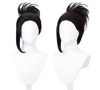 SEIZIS Anime Wig My Hero Academia Cosplay Momo Yaoyorozu Wig,Short Black Ponytail Wig,Costume Halloween Wig,For Halloween,Costume Party,Anime Show,Cosplay Event,Concerts Cosplay Anime Wig Coser