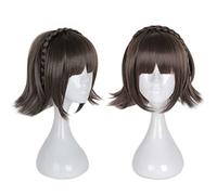 SEIZIS Anime Wig Persona 5 Cosplay Makoto Niijima Wig,Dark Brown Short Wig,Costume Halloween Wig,For Halloween,Costume Party,Anime Show,Cosplay Event,Concerts Cosplay Anime Wig Coser