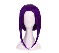 SEIZIS Anime Wig Raven Wig,Short Purple Wig,Costume Halloween Wig,For Halloween,Costume Party,Anime Show,Cosplay Event,Concerts Cosplay Anime Wig Coser