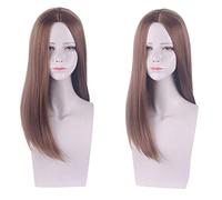 SEIZIS Anime Wig Resident Evil Cosplay Daniela Dimitrescu Wig,Long Straight Brown Wig,Costume Halloween Wig,for Halloween,Costume Party,Anime Show,Cosplay Event,Concerts Cosplay Anime Wig Coser