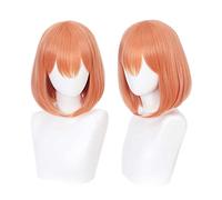 SEIZIS Anime Wig The Quintessential Quintuplets Cosplay Yotsuba Nakano Wig,Orange Bob Wig,Costume Halloween Wig,for Halloween,Costume Party,Anime Show,Cosplay Event,Concerts Cosplay Anime Wig Coser