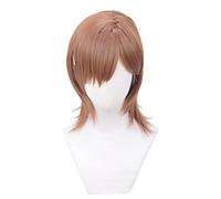 SEIZIS Anime Wig Toaru Kagaku No Railgun Cosplay Mikoto Misaka Wig,(30CM) Brown Wig,Costume Halloween Wig,For Halloween,Costume Party,Anime Show,Cosplay Event,Concerts Cosplay Anime Wig Coser
