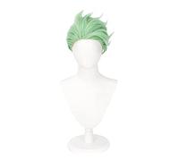 SEIZIS Anime Wig Twisted Wonderland Cosplay Sebek Zigvolt Wig,Short Green Wig,Costume Halloween Wig,For Halloween,Costume Party,Anime Show,Cosplay Event,Concerts Cosplay Anime Wig Coser