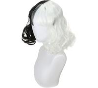 SEIZIS Black and white magic female libera cos wig speckle dog cruella European and women full head set factories wholesale Cosplay Anime Wig Coser
