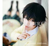 SEIZIS Cosplay Wig Future Diary Game Anime COS Black Oblique Liu Naou Socket Wholesale Sales Cosplay Anime Wig Coser