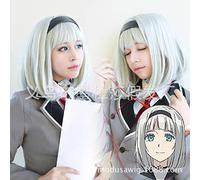 SEIZIS Cosplay Wig Short Hair no Boring World Anime Anna Qi Liu Haitou Cosplay Anime Wig Coser