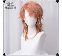 SEIZIS Demon Slayer's Blade 锖兔 cos Wig Orange Pink Multi-Layered Anti-Curled Short Hair 锖兔 (delivery net) Cosplay Anime Wig Coser
