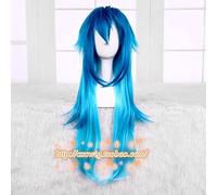 SEIZIS DMMd Dramatical Murder Seragaki Aoba Blue Gradient Long Cosplay Heat Resistant Synthetic Hair Halloween Party + Free Wig Cap Cosplay Anime Wig Coser