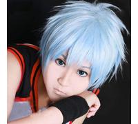 SEIZIS Kuroko's Basketball Kuroko Tetsuya Cosplay Wigs High-temperature Fiber Synthetic Hair Blue Short Hair + free hair cap Cosplay Anime Wig Coser