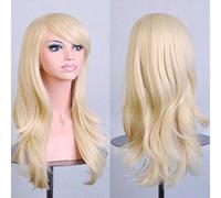 SEIZIS LFMDJF 70cm Curly Long Blue Wig Synthetic Hair Pink Black Wigs Fake Hairpieces 28inches P1B/27 P1B/30 Cosplay Anime Wig Coser (Color : T4/27/30)