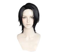 SEIZIS Otsukotsu Yuta Wigs Black Jujutsu Kaisen Short Heat Resistant Hair Synthetic Anime Cosplay Wig + Wig Cap Cosplay Anime Wig Coser