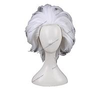 SEIZIS Ursula Cosplay Wig The Little Mermaid White Short Hair for Adult Heat Resistant Synthetic Cosplay Wigs + Wig Cap Cosplay Anime Wig Coser