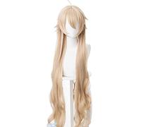SEIZIS Wig Anime Cosplay Wigs !! Game Onmyoji Oura Hannya Cosplay Wig Long Curly Yellow Hair Unisex Party Role Play Accessories