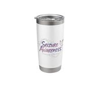 Seizure Awareness Epilepsy Fighters Living Courage Every Day Stainless Steel Insulated Tumbler