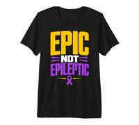 Seizure Warrior Epilepsy Awareness Purple Ribbon Premium T-Shirt