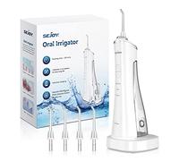 Sejoy Water Flossers for Teeth, Water Flosser Cordless, with Charging Station, Gum interdental Cleaner 2025, Rechargeable Portable, Oral Irrigator for Braces, 3 Modes and 4 Tips, IPX7 Waterproof