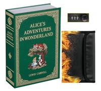 Sekam Book Safe with Combination Lock, Hidden Safe (24 x 15 x 5.5 cm) with Fireproof Bag, Secret Diversion Safe, Hollow Book Box Hidden Storage, Money Safe Box for Cash (ALICE)