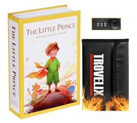 Sekam Book Safe with Combination Lock, Hidden Safe (24 x 15 x 5.5 cm) with Fireproof Bag, Secret Diversion Safe, Hollow Book Box Hidden Storage, Money Safe Box for Cash (The Little Prince)