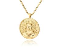 SEKDAQ Medusa Gorgon Artermis Necklace,Greek Mythology Necklace,Medallion Queen Necklace for Women