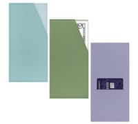 Sekenow 3 Pack Slim Cash Wallet, PU Leather Money and Card Holder, Stylish Reusable Money Envelope Organizer for Dollar Bill Receipt Budgeting Women Men, Purple+Light Green+Blue