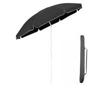 Sekey 1.8m Beach Parasol with Carry Bag, UPF 50+ Portable Garden Umbrella, Height Adjustable & Tilt Function for Balcony, Patio, Dark Grey