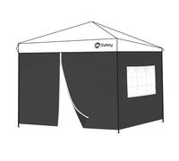 Sekey 2 x Side Walls with Window for Gazebo 3 x 3 m (W x H x H) Waterproof Polyester Black (No Gazebo)
