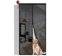 Sekey Can be Shortened Fly Screen Door, Magnetic Insect Protection, Magnetic Curtain, Fly Screen Balcony Door, Magnet, Adhesive mounting, no Drilling Required, 150 x 210 cm, Black
