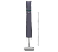 Sekey Diameter 300 cm parasol protective cover with rod, cover for garden umbrella with ventilation openings, cover for market umbrella/balcony umbrella, 100% polyester, waterproof, dark grey.