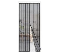 Sekey Door Curtain, Fly Screen Balcony Door, 85 x 225 cm, Black, Magnetic, Easy Assembly, Door Frame Attachment, Insect Protection, Good Air Circulation