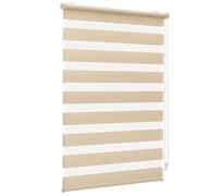 Sekey Double Roller Blind Klemmfix No Drilling for Windows Double Roller Blind 60 cm Wide Duo Roller Blind Sun Protection 60 x 130 cm Yellow Linen