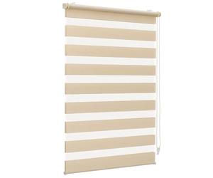 Sekey Double Roller Blind Klemmfix No Drilling for Windows Double Roller Blind 80 cm Wide Duo Roller Blind Sun Protection 80 x 100 cm Yellow Linen